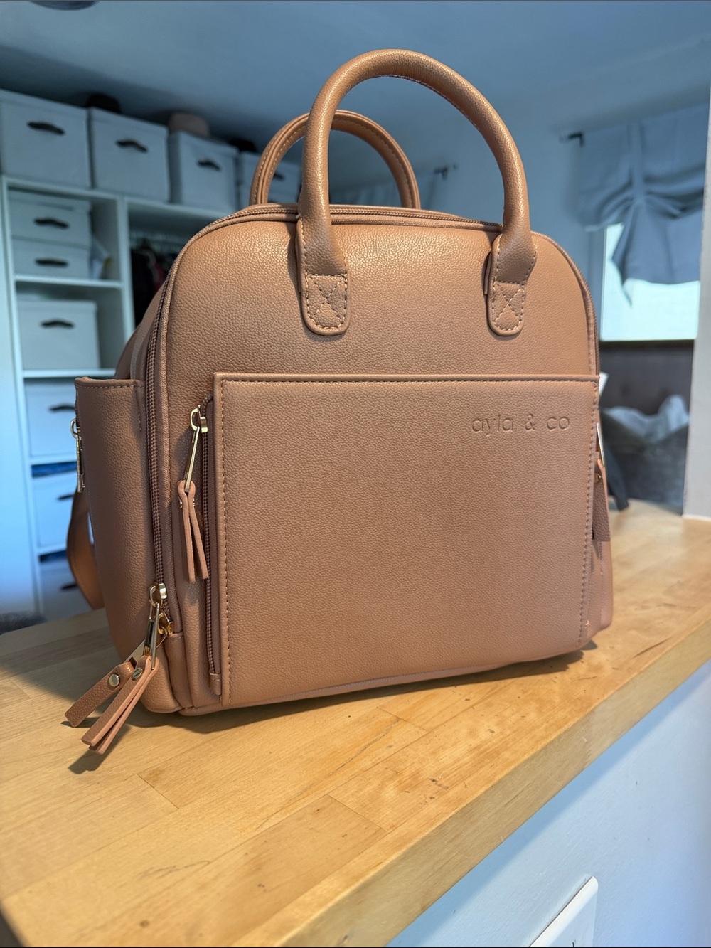 ayla & co Blush Pink Baby Bag Backpack
